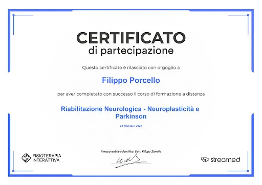 Certificato Riabilitazione Neurologica
