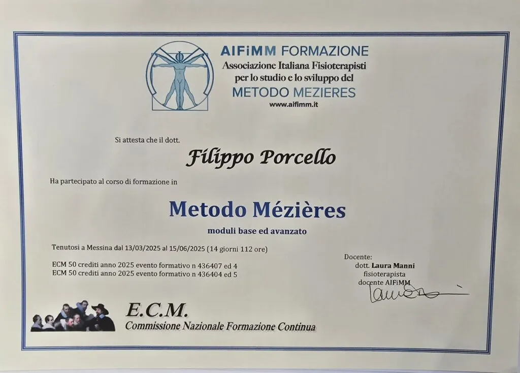 Certificato Metodo Mezieres
