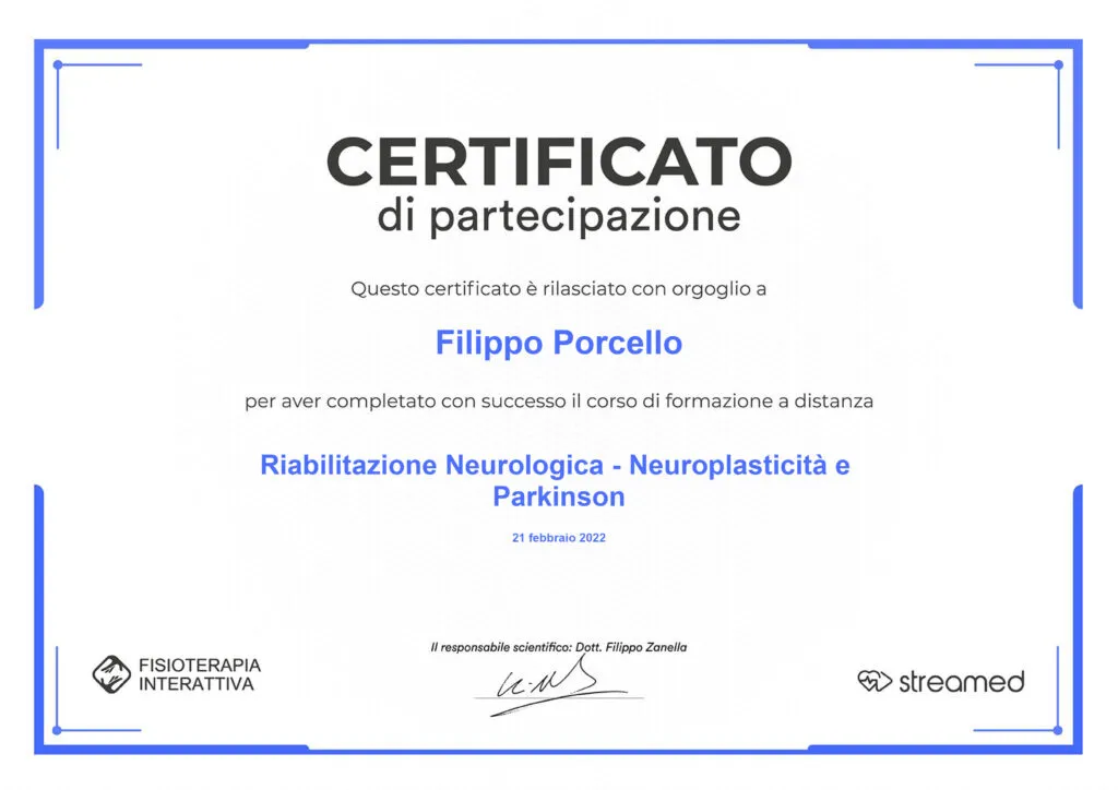 Certificato Riabilitazione Neurologica