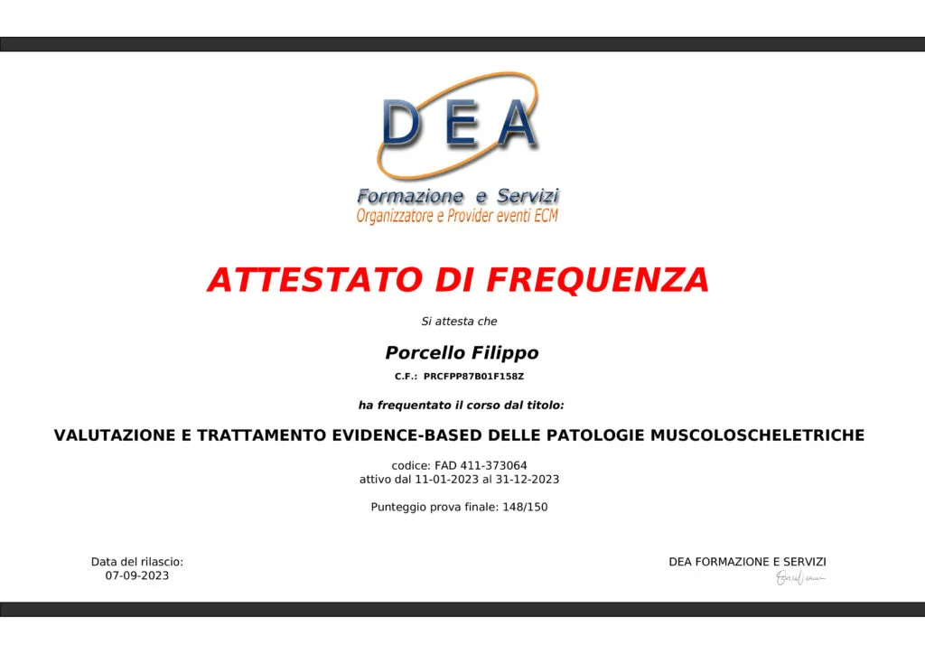 Certificato Valutazione Evidence-Based